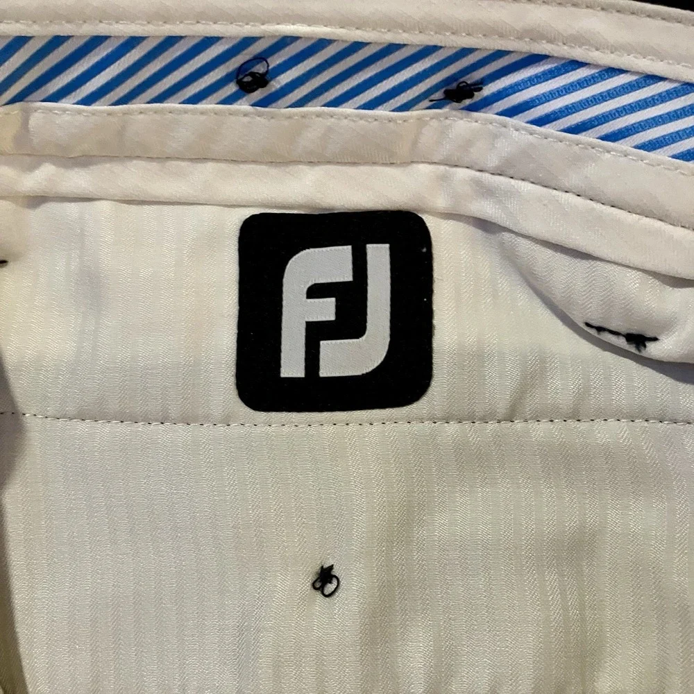 FJ Foot Joy Chino Pants Men's 34x32 Blue Golf‎ Stretch Straight Fit